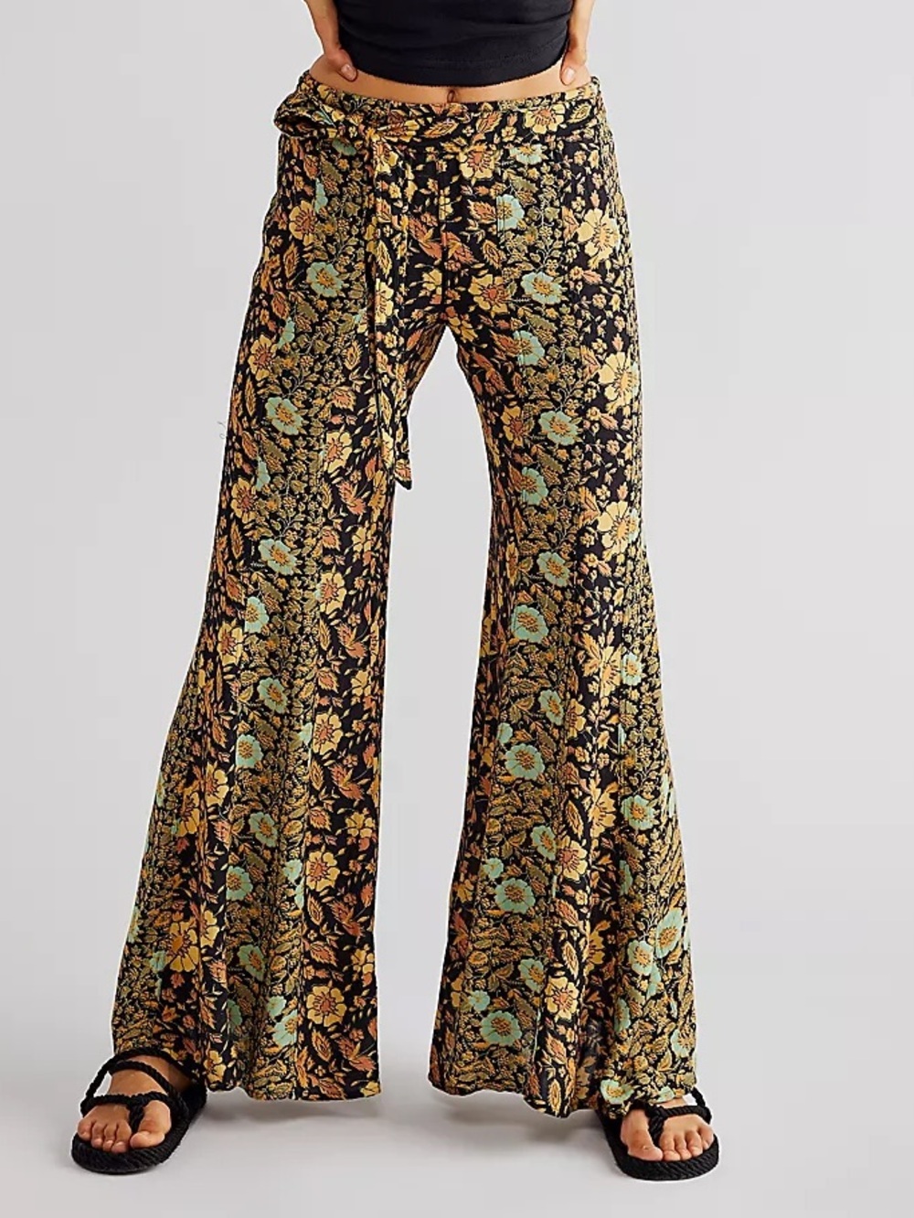 Free People Bali Sultry Boho Flare Pants NWOT